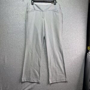 NWT $80 Express Pants Editor Trouser Flare Womens 8R Light Gray Dress Career